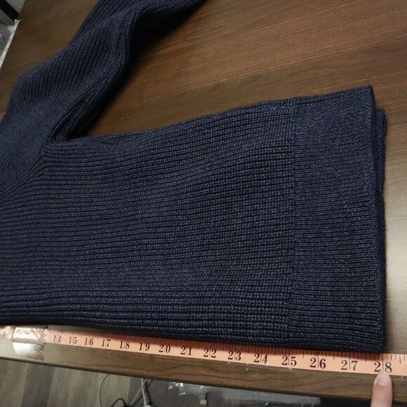 Uniqlo Cardigan Womens M Navy Boho Transitional Academia Normcore Work Wear Warm - Picture 10 of 14